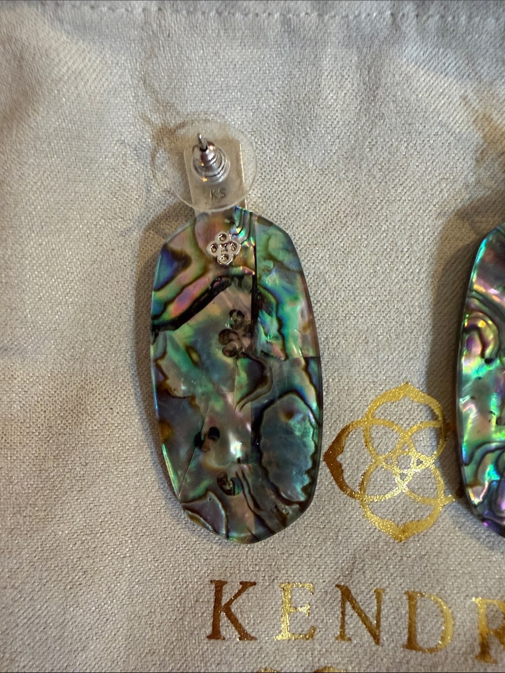 Kendra Scott Iridescent Abalone Drop Earrings - Picture 4 of 5